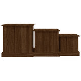 Coffee Tables 3 pcs Brown Oak Engineered Wood - Close-Up Angle
