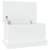 Storage Box White 50x30x28 cm Engineered Wood