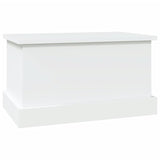 Storage Box White 50x30x28 cm Engineered Wood - 45-Degree Angle