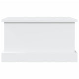 Storage Box White 50x30x28 cm Engineered Wood - Rear View