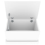 Storage Box White 50x30x28 cm Engineered Wood