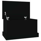 Storage Box Black 50x30x28 cm Engineered Wood