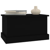 Storage Box Black 50x30x28 cm Engineered Wood - Top-Down View