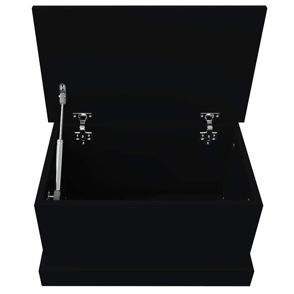 Storage Box Black 50x30x28 cm Engineered Wood