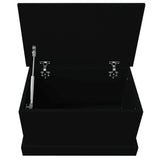 Storage Box Black 50x30x28 cm Engineered Wood - Low Angle