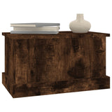 Storage Box Smoked Oak 50x30x28 cm Engineered Wood - Low Angle