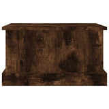 Storage Box Smoked Oak 50x30x28 cm Engineered Wood - 45-Degree Angle