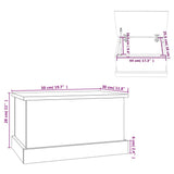 Storage Box Smoked Oak 50x30x28 cm Engineered Wood - Extra Image