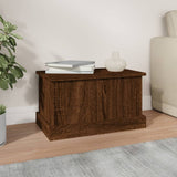 Storage Box Brown Oak 50x30x28 cm Engineered Wood - Side View