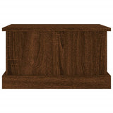 Storage Box Brown Oak 50x30x28 cm Engineered Wood - 45-Degree Angle