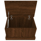 Storage Box Brown Oak 50x30x28 cm Engineered Wood - Close-Up Angle