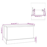 Storage Box Brown Oak 50x30x28 cm Engineered Wood - Extra Image