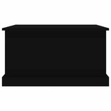 Storage Box Black 70x40x38 cm Engineered Wood - 45-Degree Angle