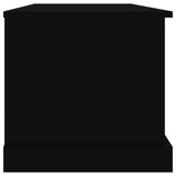 Storage Box Black 70x40x38 cm Engineered Wood - Rear View