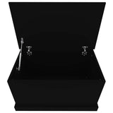 Storage Box Black 70x40x38 cm Engineered Wood - Close-Up Angle