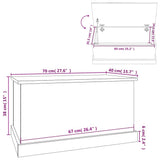 Storage Box Black 70x40x38 cm Engineered Wood - Extra Image