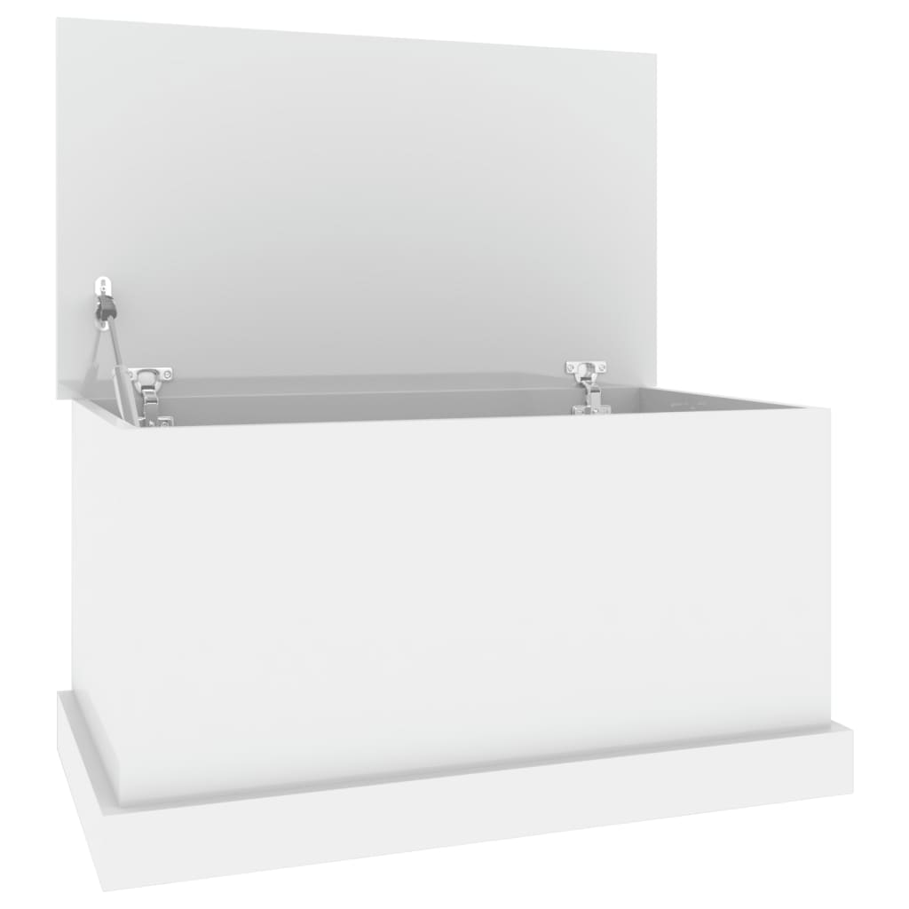 Storage Box High Gloss White 70x40x38 cm Engineered Wood