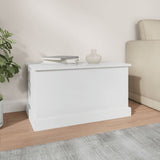 Storage Box High Gloss White 70x40x38 cm Engineered Wood - Side View