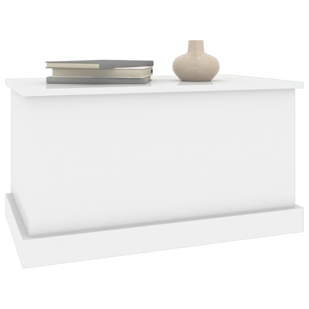 Storage Box High Gloss White 70x40x38 cm Engineered Wood