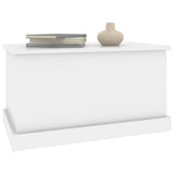 Storage Box High Gloss White 70x40x38 cm Engineered Wood - Low Angle