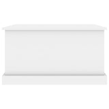 Storage Box High Gloss White 70x40x38 cm Engineered Wood - 45-Degree Angle