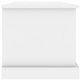 Storage Box High Gloss White 70x40x38 cm Engineered Wood - Rear View