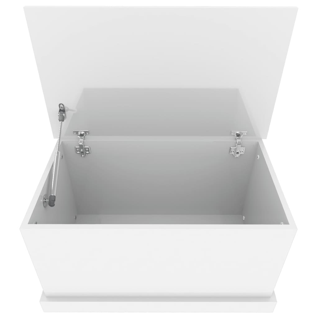 Storage Box High Gloss White 70x40x38 cm Engineered Wood