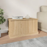 Storage Box Sonoma Oak 70x40x38 cm Engineered Wood - Side View