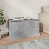 Storage Box Concrete Grey 70x40x38 cm Engineered Wood - Side View