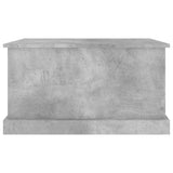 Storage Box Concrete Grey 70x40x38 cm Engineered Wood - Rear View