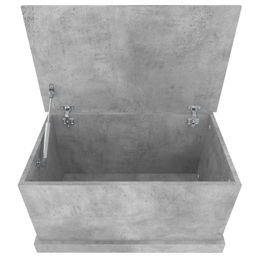 Storage Box Concrete Grey 70x40x38 cm Engineered Wood
