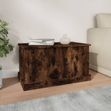 Storage Box Smoked Oak 70x40x38 cm Engineered Wood - Side View