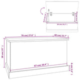 Storage Box Grey Sonoma 70x40x38 cm Engineered Wood - Extra Image