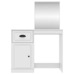 Dressing Table with Mirror White 90x50x132.5 cm Engineered Wood