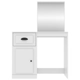 Dressing Table with Mirror White 90x50x132.5 cm Engineered Wood - Rear View