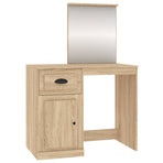 Dressing Table with Mirror Sonoma Oak 90x50x132.5 cm