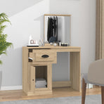 Dressing Table with Mirror Sonoma Oak 90x50x132.5 cm