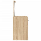 Dressing Table with Mirror Sonoma Oak 90x50x132.5 cm Engineered Wood - Low Angle