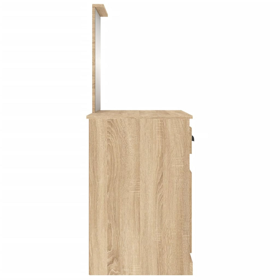 Dressing Table with Mirror Sonoma Oak 90x50x132.5 cm