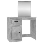Dressing Table with Mirror Concrete Grey 90x50x132.5 cm