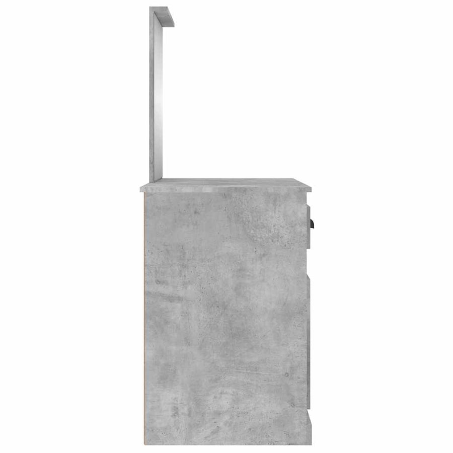 Dressing Table with Mirror Concrete Grey 90x50x132.5 cm