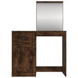 Dressing Table with Mirror Smoked Oak 90x50x132.5 cm Engineered Wood - Rear View