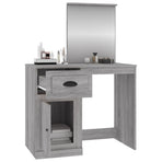 Dressing Table with Mirror Grey Sonoma 90x50x132.5 cm