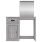 Dressing Table with Mirror Grey Sonoma 90x50x132.5 cm