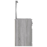 Dressing Table with Mirror Grey Sonoma 90x50x132.5 cm Engineered Wood - Low Angle