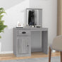 Dressing Table with Mirror Grey Sonoma 90x50x132.5 cm