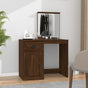 Dressing Table with Mirror Brown Oak 90x50x132.5 cm
