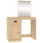 Dressing Table with LED Sonoma Oak 90x50x132.5 cm