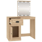 Dressing Table with LED Sonoma Oak 90x50x132.5 cm