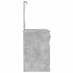 Dressing Table with LED Concrete Grey 90x50x132.5 cm